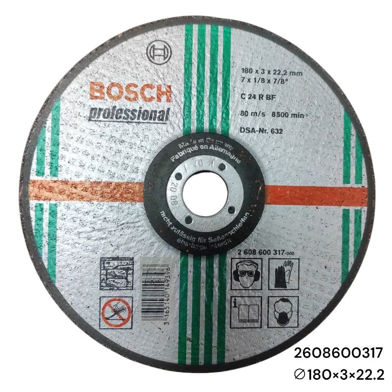 Диск обдирочный по металлу (180x3x22.2mm) 2608600317 Bosch