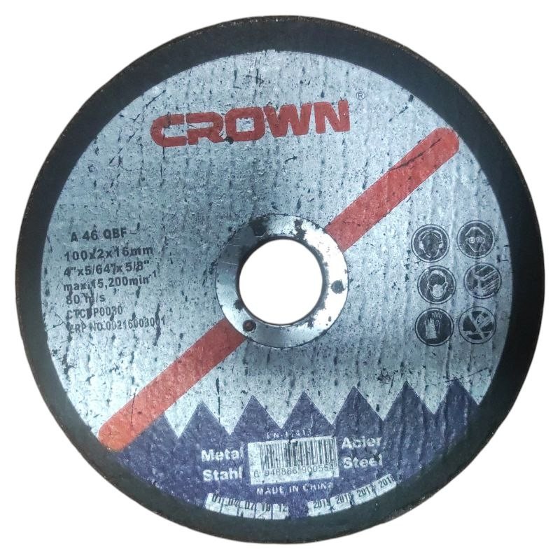 Отрезной круг по металлу (100x2x16mm) CTCDP0030 CROWN