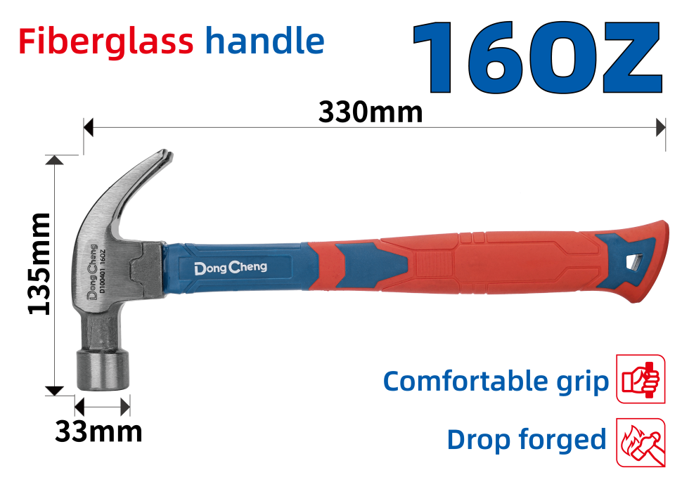 Молоток-гвоздодёр 16 oz HD100401 Молоток-гвоздодёр 16 oz HD100401