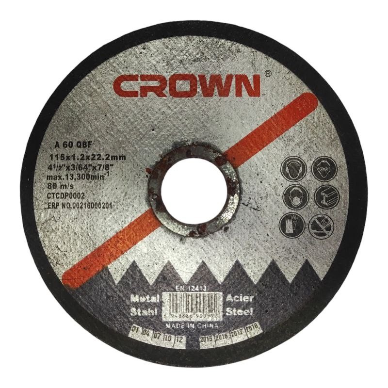 Отрезной круг по металлу (115x1.2x22.2mm) CTCDP0002 CROWN