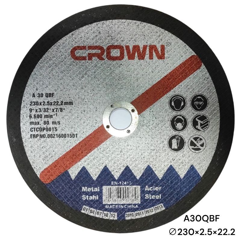 Отрезной круг по металлу (230x2.5x22.2mm) CTCDP0015 CROWN