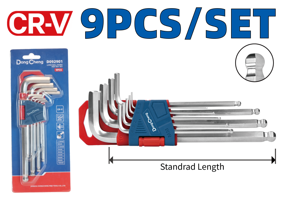 Набор шестигранных ключей с шаровым концом 9 шт HD092900 Набор шестигранных ключей с шаровым концом 9 шт HD092900