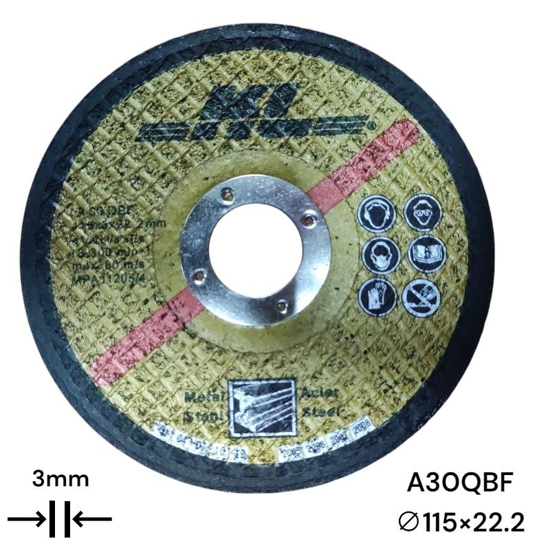 Отрезной круг по металлу (115x3x22.2mm) A30QBF 115 KL