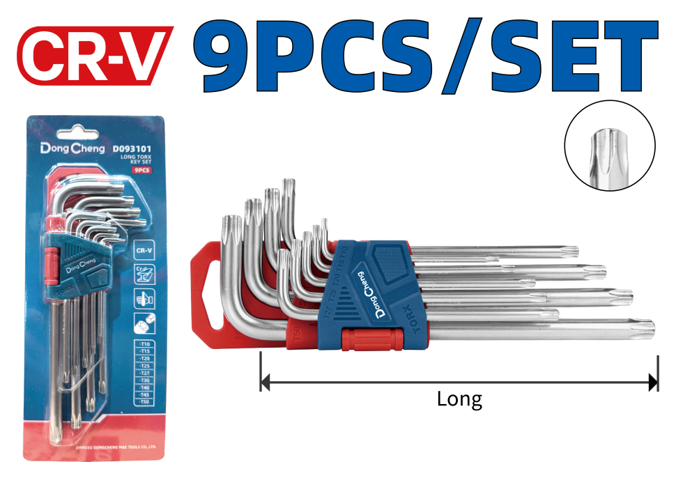 Набор длинных ключей Torx 9 шт HD093101 Набор длинных ключей Torx 9 шт HD093101