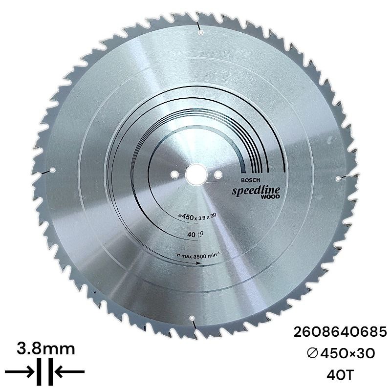 Диск пильный по дереву (450х3.8х30мм; 40зуб.) 2608640685 Bosch