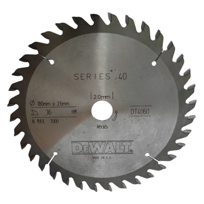 Диск пильный по дереву (180х2,6х20мм; 36 зуб.) DT4060 DeWALT
