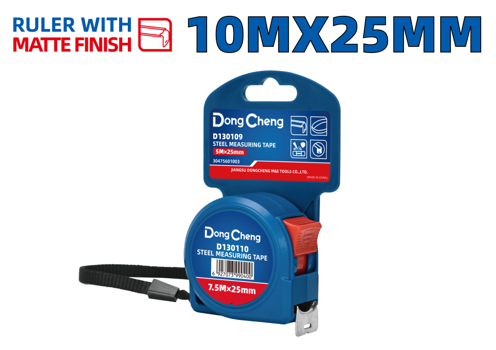 Рулетка стальная 10 м × 25 мм HD130111