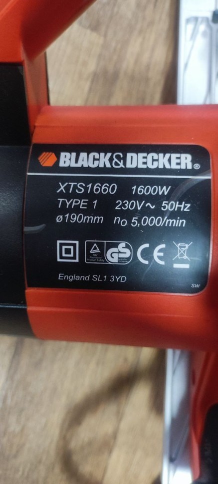 Дисковая пила B&D XTS1660KA