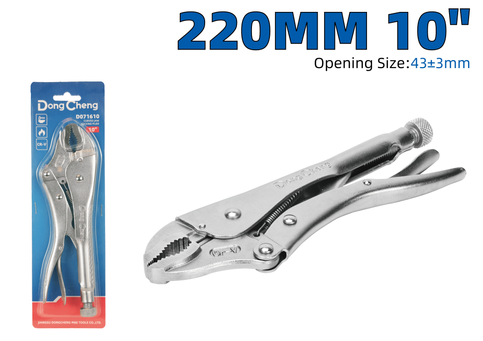 Зажимные клещи (изогнутые губки) 10" HD071610