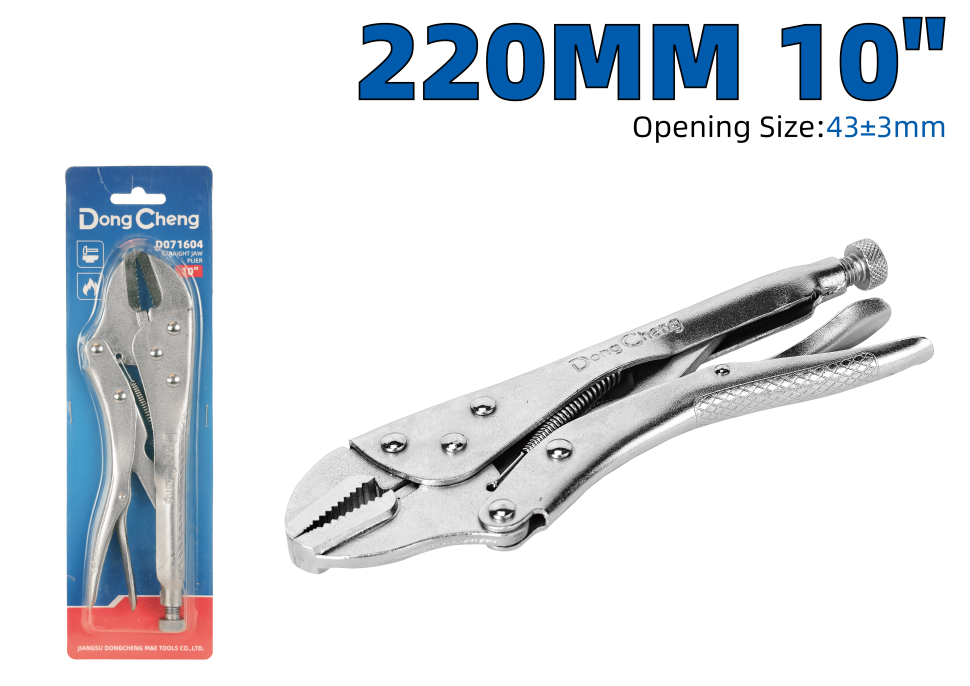 Зажимные клещи (прямые губки) 10" HD071604