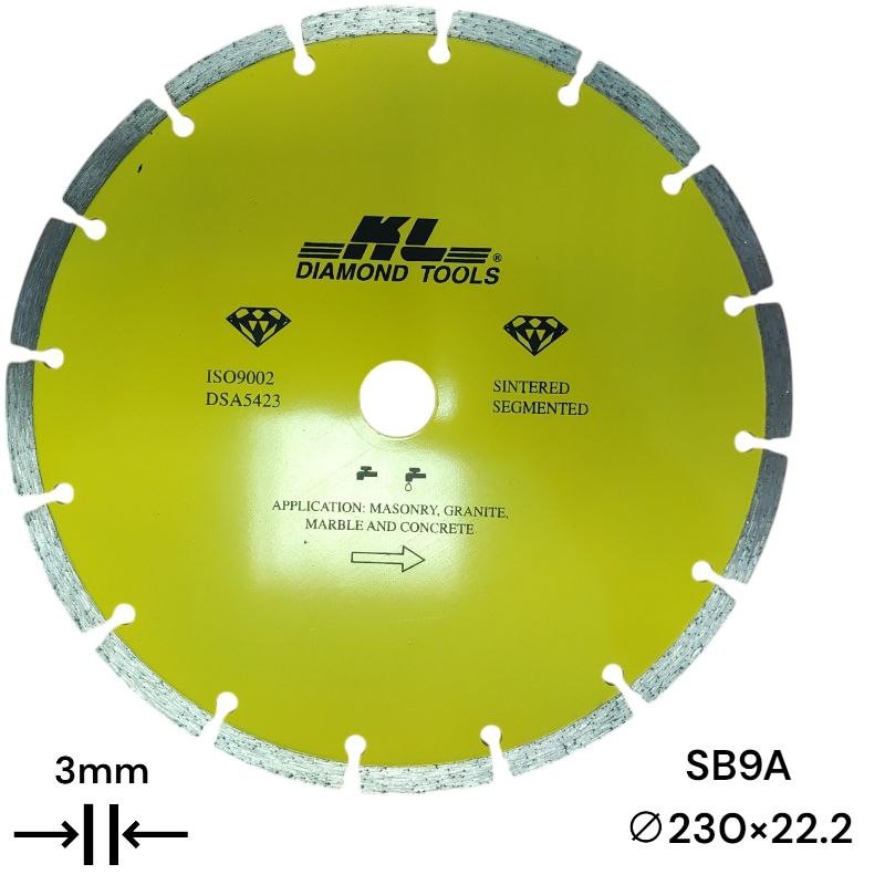 Алмазный отрезной диск SB9A KL 230 мм, сегментированный