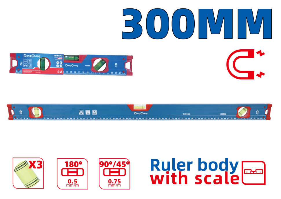 Уровень строительный 300 мм HD131103 Уровень строительный 300 мм HD131103