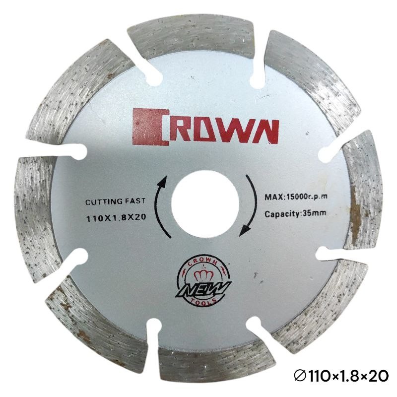Алмазный отрезной диск CROWN 110 мм, сегментированный CT3631