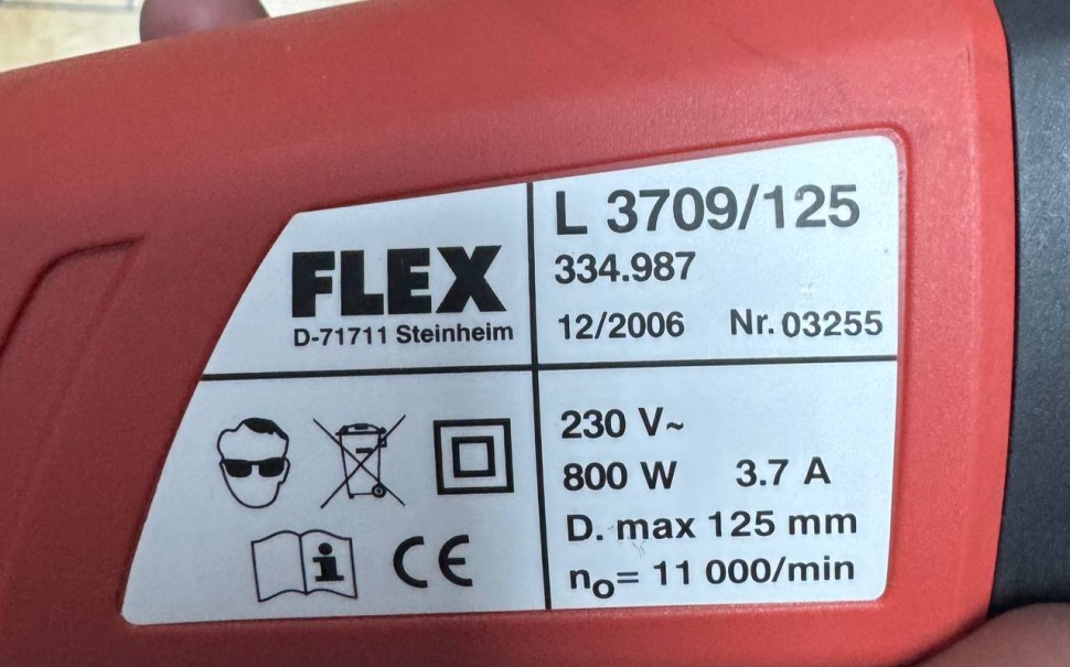Угловая шлифовальная машина L3709/125  FLEX Ø125mm