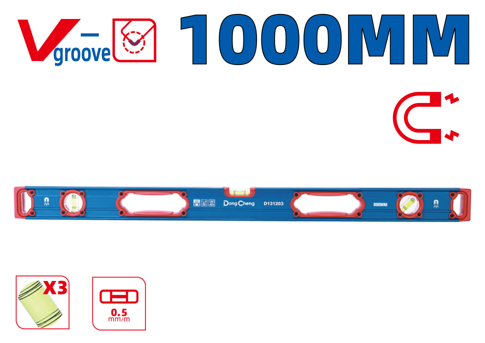 Уровень строительный 1000 мм HD131204 Уровень строительный 1000 мм HD131204